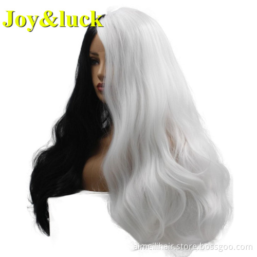 Brown Color Front Lace Wholesale Price Women Wigs Daily Life Or Party Long Natural Water Waver Fashion Synthetic Ladies Hair Wig